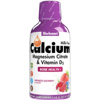 Liquid Calcium Magnesium Citrate Plus Vitamin D3, Natural Mixed Berry Flavor, 16 oz, Bluebonnet Nutrition