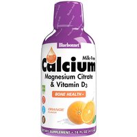 Liquid Calcium Magnesium Citrate Plus Vitamin D3, Natural Orange Flavor, 16 oz, Bluebonnet Nutrition