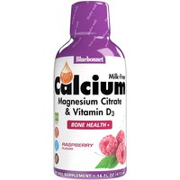 Liquid Calcium Magnesium Citrate Plus Vitamin D3, Natural Raspberry Flavor, 16 oz, Bluebonnet Nutrition