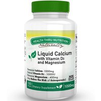 Liquid Calcium with Vitamin D3 & Magnesium, 100 Softgels, Health Thru Nutrition