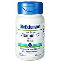 Low-Dose Vitamin K2, MK-7, 45 mcg, 90 Softgels, Life Extension