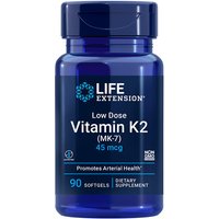 Low-Dose Vitamin K2, MK-7, 45 mcg, 90 Softgels, Life Extension