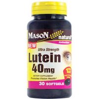 Lutein 40 mg Ultra Strength, 30 Softgels, Mason Natural