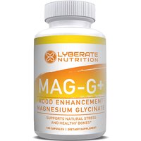 Lyberate Nutrition Mag-G+ Mood Enhancement Magnesium Glycinate Supplement, 120 Capsules
