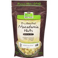 Dry Roasted Macadamia Nuts, Salted with Sea Salt, 9 oz, NOW Foods