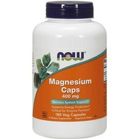 Magnesium Caps 400 mg, 180 Veg Capsules, NOW Foods