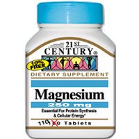 Magnesium 250 mg 110 Tablets, 21st Century Health Care