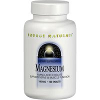 Magnesium Chelate 100mg elemental 100 tabs from Source Naturals