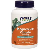 Magnesium Citrate 200 mg, 100 Tablets, NOW Foods