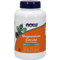 Magnesium Citrate Powder Vegetarian 8 oz, NOW Foods