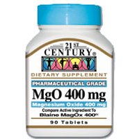 MgO Magnesium Oxide 400 mg, 90 Tablets, 21st Century Health Care