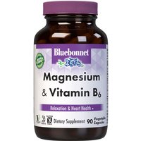Magnesium Plus Vitamin B6, 90 Vegetable Capsules, Bluebonnet Nutrition