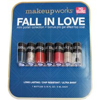Makeupworks Fall in Love Mini Nail Polish Collection + Bonus Pro Gel Effect Top Coat