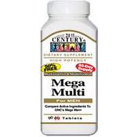 Mega Multi For Men, Multi-Vitamins & Minerals, 90 Tablets, 21st Century Health Care