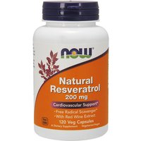 Natural Resveratrol 200 mg, Value Size, 120 Vegetarian Capsules, NOW Foods