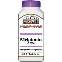 Melatonin 3 mg 200 Tablets, 21st Century Health Care