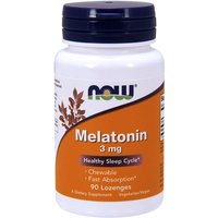 Melatonin 3 mg Chewable, 90 Lozenges, NOW Foods