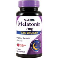 Melatonin 3 mg Fast Dissolve, Strawberry, 90 Tablets, Natrol