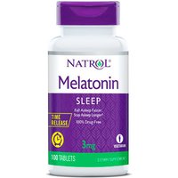 Melatonin 3 mg Time Release, Sleep Support, 100 Tablets, Natrol