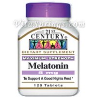 Melatonin 5 mg, 120 Tablets, 21st Century Health Care