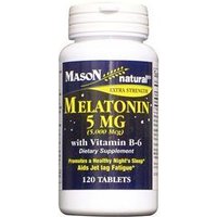 Melatonin 5 mg, 120 Tablets, Mason Natural