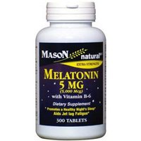 Melatonin 5 mg, 300 Tablets, Mason Natural