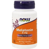 Melatonin 5 mg, 60 Vegetarian Capsules, NOW Foods