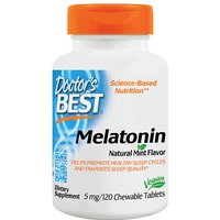 Melatonin 5 mg Chewable, Natural Mint Flavor, 120 Tablets, Doctors Best