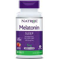 Melatonin Gummies 5 mg Chewable - Strawberry Flavor, 90 Gummies, Natrol