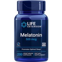 Melatonin 500 mcg, 200 Vegetarian Capsules, Life Extension