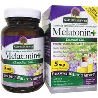 Melatonin Plus, 60 Vegetarian Capsules, Natures Answer