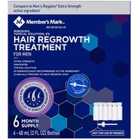 Members Mark Minoxidil 5% Hair Regrowth Treatment for Men, 2 oz x 6 Bottles (6 Month Supply)