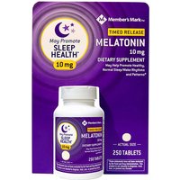 Members Mark Timed Release Melatonin 10 mg, 250 Tablets