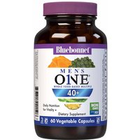 Mens One 40+ Whole Food-Based Multiple, Value Size, 60 Vegetable Capsules, Bluebonnet Nutrition