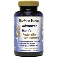 Advanced Mens Bao Shi Restorative Hair Nutrients, 120 Capsules, BioMed Health