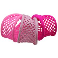 Mesh Hair Elastic - Paris - Assorted (Pink, Bubble Gum, Fushia), 3 ct Per Card, DiPrima Beauty