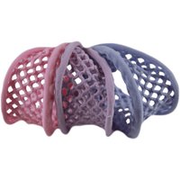Mesh Hair Elastic - Paris - Assorted (Pink, Lavender, Stone Blue), 3 ct Per Card, DiPrima Beauty