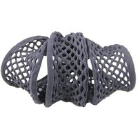 Mesh Hair Elastic - Yarrow - Dark Grey, 3 ct Per Card, DiPrima Beauty