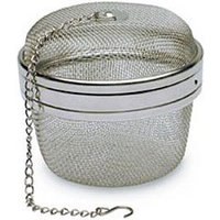 Mesh Tea Ball, Stainless Steel, 4 Inches, StarWest Botanicals