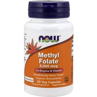 Methyl Folate 5000 mcg, 50 Vegetarian Capsules, NOW Foods