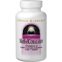 Methylcobalamin 5 mg Sublingual Cherry, 120 Tablets, Source Naturals