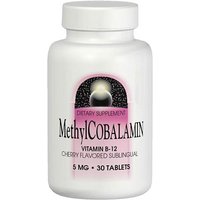 Methylcobalamin Vitamin B12 (Vitamin B-12) Sublingual Cherry 1mg 120 tabs from Source Naturals