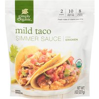 Mild Taco Simmer Sauce for Chicken, 8 oz, Simply Organic