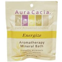 Mineral Bath Energize, Aromatherapy Mineral Bath Salt, 2.5 oz Packet, Aura Cacia