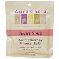 Mineral Bath Heart Song, Aromatherapy Mineral Bath Salt, 2.5 oz Packet, Aura Cacia