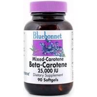 Mixed Carotene Beta-Carotene 25,000 IU, 90 Softgels, Bluebonnet Nutrition