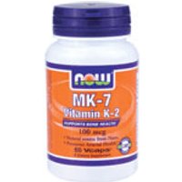 MK-7 Vitamin K-2 100 mcg, 60 Vcaps, NOW Foods