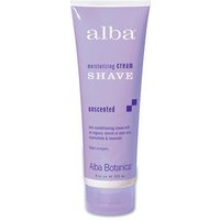 Moisturizing Cream Shave for Men and Women, Unscented 8 oz, from Alba Botanica