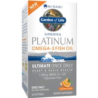 Minami Platinum, Omega-3 Fish Oil, Orange Flavor, 30 Softgels, Garden of Life