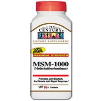 MSM 1000 mg 180 Tablets, 21st Century Health Care